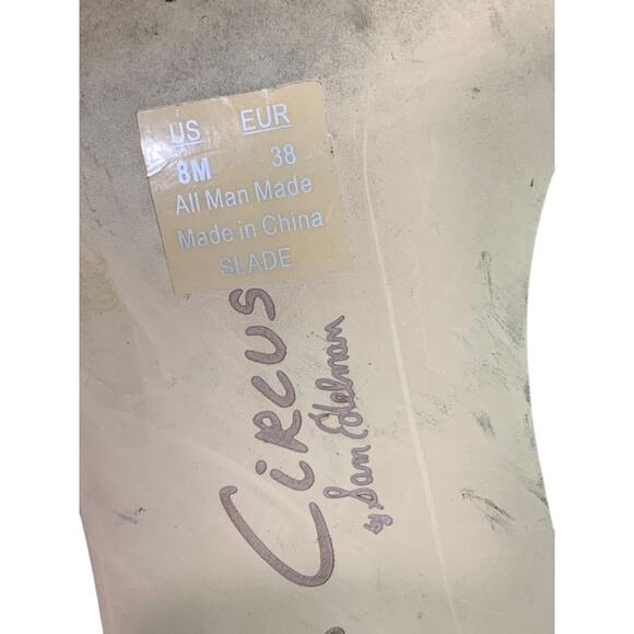 Size 8M Circus by Sam Edelman Slade Black Leather 3" Heel Slides - Picture 11 of 11